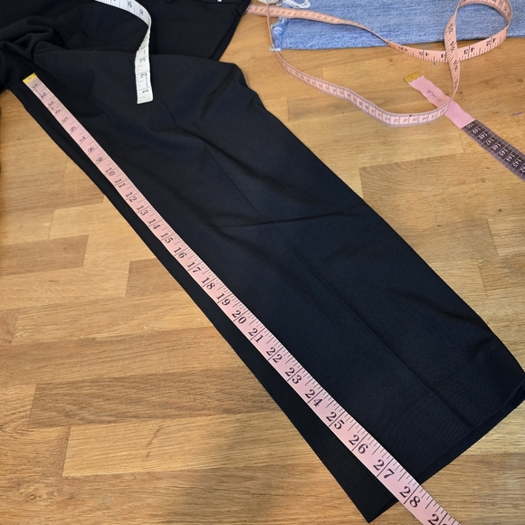 Uniqlo M Smart Ankle Black Pants Wool Like Waist 30-33" M - Picture 10 of 11